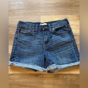 Madewell Women's High RiseDenim Shorts Frayed Cuffed Hem Boho Festival Concert